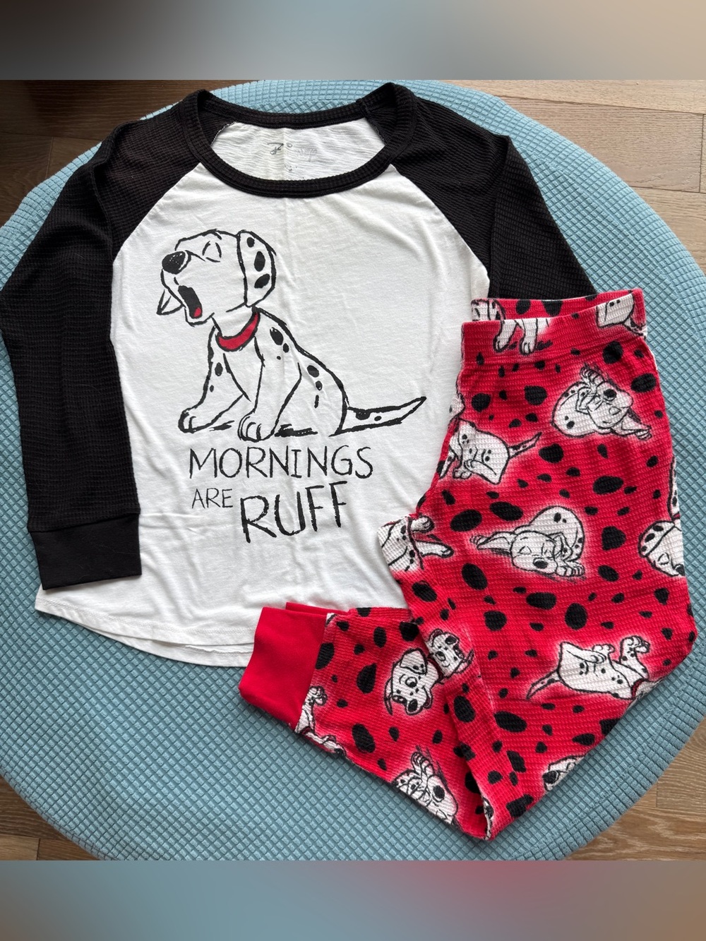 Disneys Dalmatian Pajama Set "Mornings Are Ruff" size women’s medium.